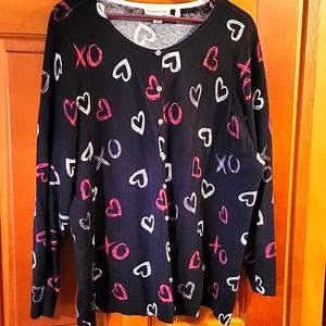 Cardigan Sweater with hearts